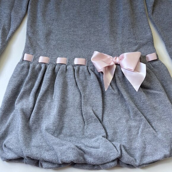 Janie and Jack Bubble Sweater Dress with Ribbon Size 5 - Picture 7 of 8